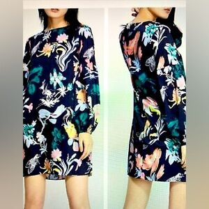 Tibi silk floral dress
